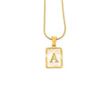 Elegant Water Resistant Initial Pendant Necklace - Heritage - Boutique.com