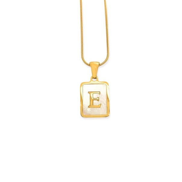Elegant Water Resistant Initial Pendant Necklace - Heritage - Boutique.com