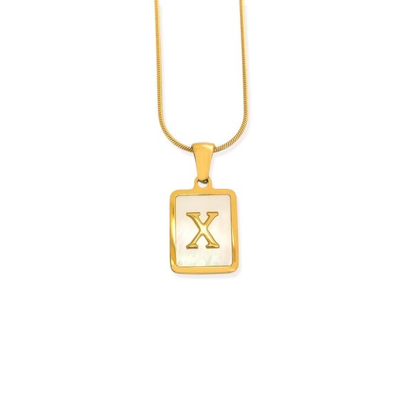 Elegant Water Resistant Initial Pendant Necklace - Heritage - Boutique.com