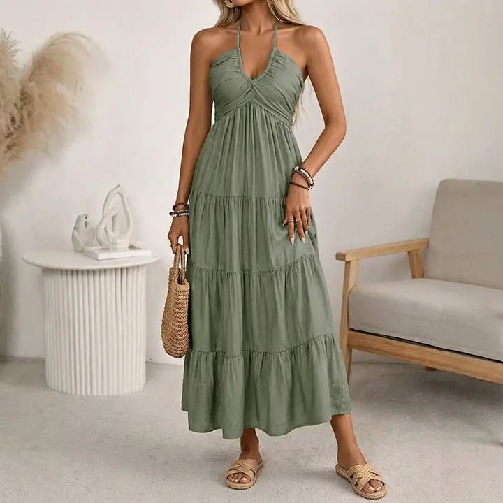 Endless Summer Halter Maxi Dress - Heritage - Boutique.com