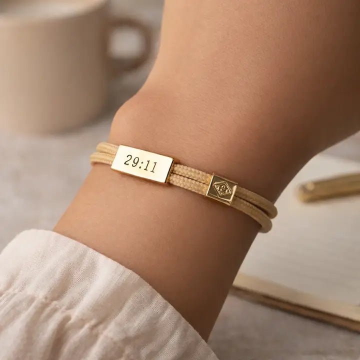Faith & Strength Bible Verse Cord Bracelet - Heritage - Boutique.com