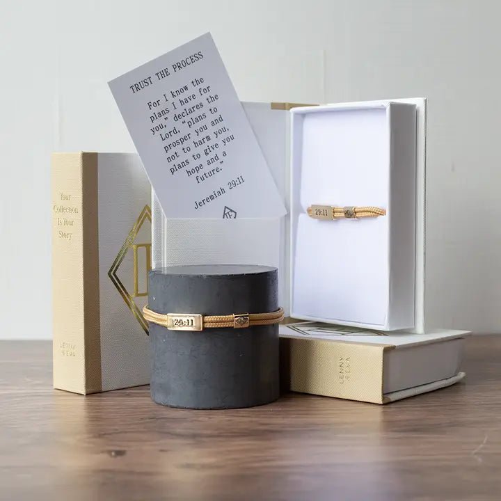 Faith & Strength Bible Verse Cord Bracelet - Heritage - Boutique.com