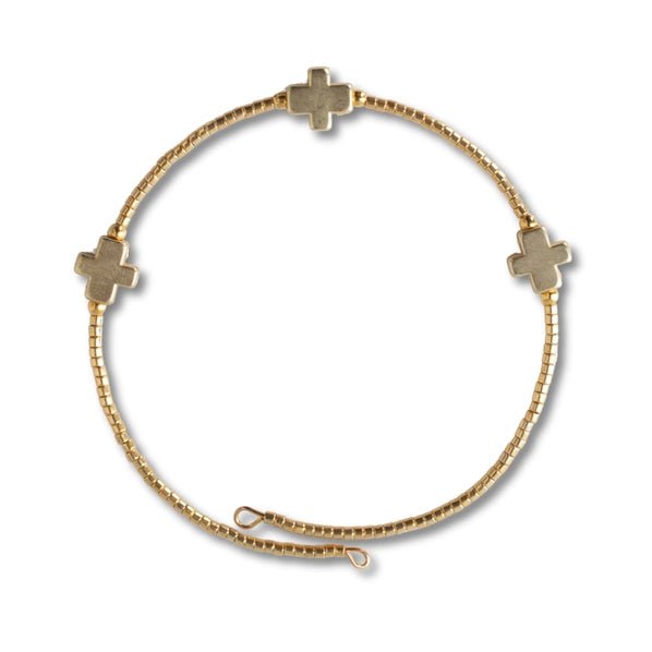 Faithful Cross Stackable Beaded Bracelet - Heritage - Boutique.com