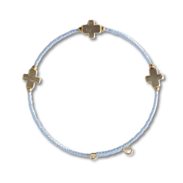 Faithful Cross Stackable Beaded Bracelet - Heritage - Boutique.com