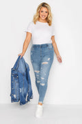 Fashionomics Distressed Jeans Plus Size - Heritage - Boutique.com