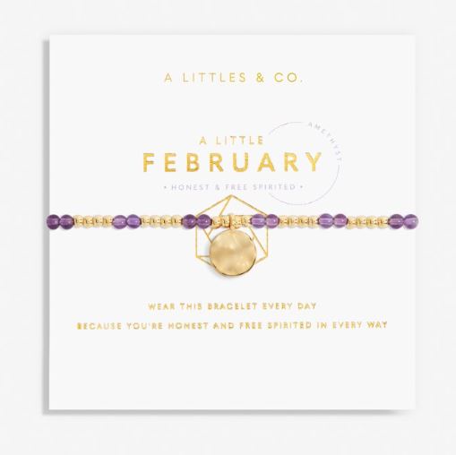 A Little February Amethyst Birthstone Bracelet