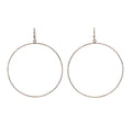 Fine Diamond Cut Wire 2" Hoop Earrings – Lightweight Large Dangle Hoops for Women - Heritage - Boutique.com