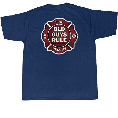 Old Guys Rule Fire Rescue T-Shirt (MEDIUM)