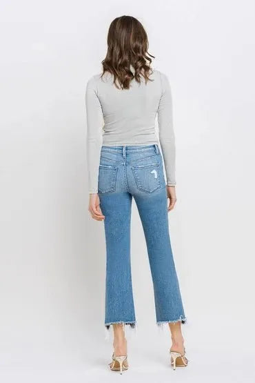 Flying Monkey Sunrise Mid Rise Distressed Hem Bootcut - Heritage-Boutique.com