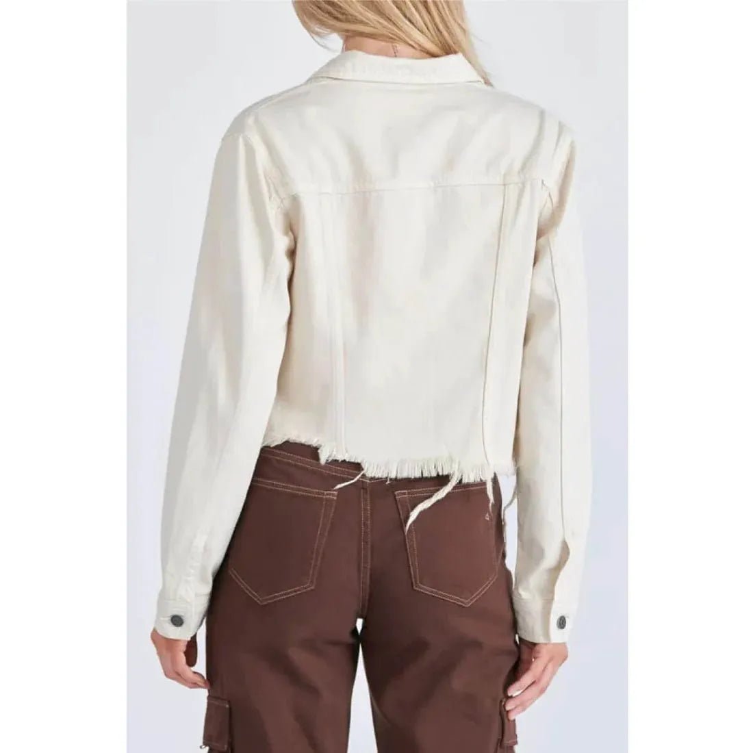 Frayed Denim Jacket by Hidden Jeans - Heritage - Boutique.com