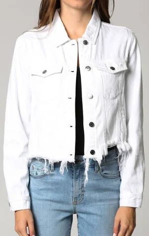 Frayed Denim Jacket by Hidden Jeans - Heritage-Boutique.com