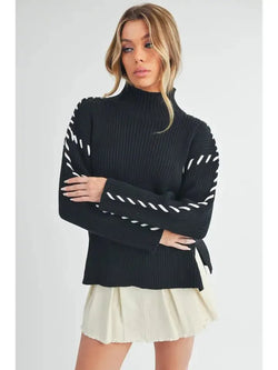Georgina Black Sweater - Heritage-Boutique.com