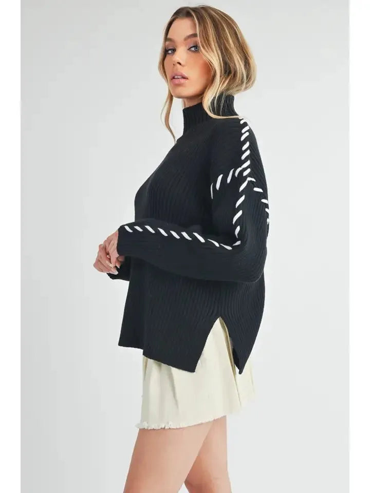 Georgina Black Sweater - Heritage-Boutique.com