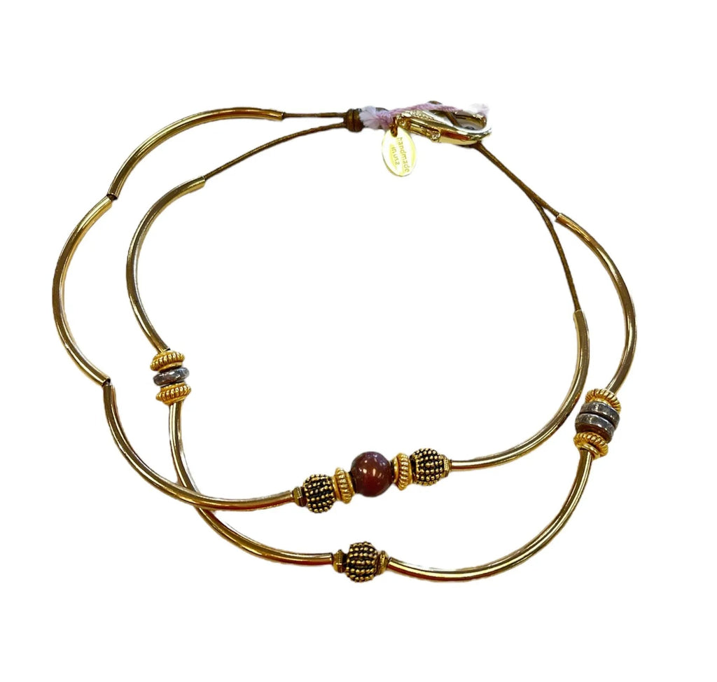 Ginger Metal Bronze Wrap Bracelet/Choker - Heritage - Boutique.com