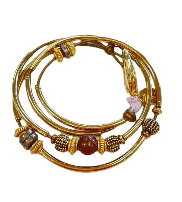 Ginger Metal Bronze Wrap Bracelet/Choker - Heritage-Boutique.com