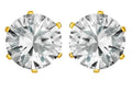 Gold Cubic Zirconia Stud Earrings - Heritage - Boutique.com