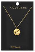 Gold Dipped Yin & Yang Pendant Necklace – Symbolic Balance Jewelry - Heritage - Boutique.com