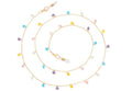 Gold Eyeglass Chain with Multi - Color Heart Stones - Heritage - Boutique.com