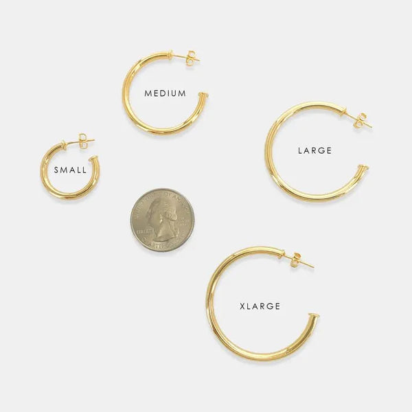Gold Filled Hoops *Limited item* - Heritage-Boutique.com
