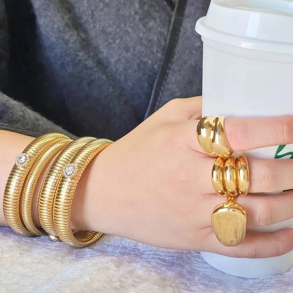 Gold FLEX SNAKE CHAIN BRACELET - Heritage-Boutique.com