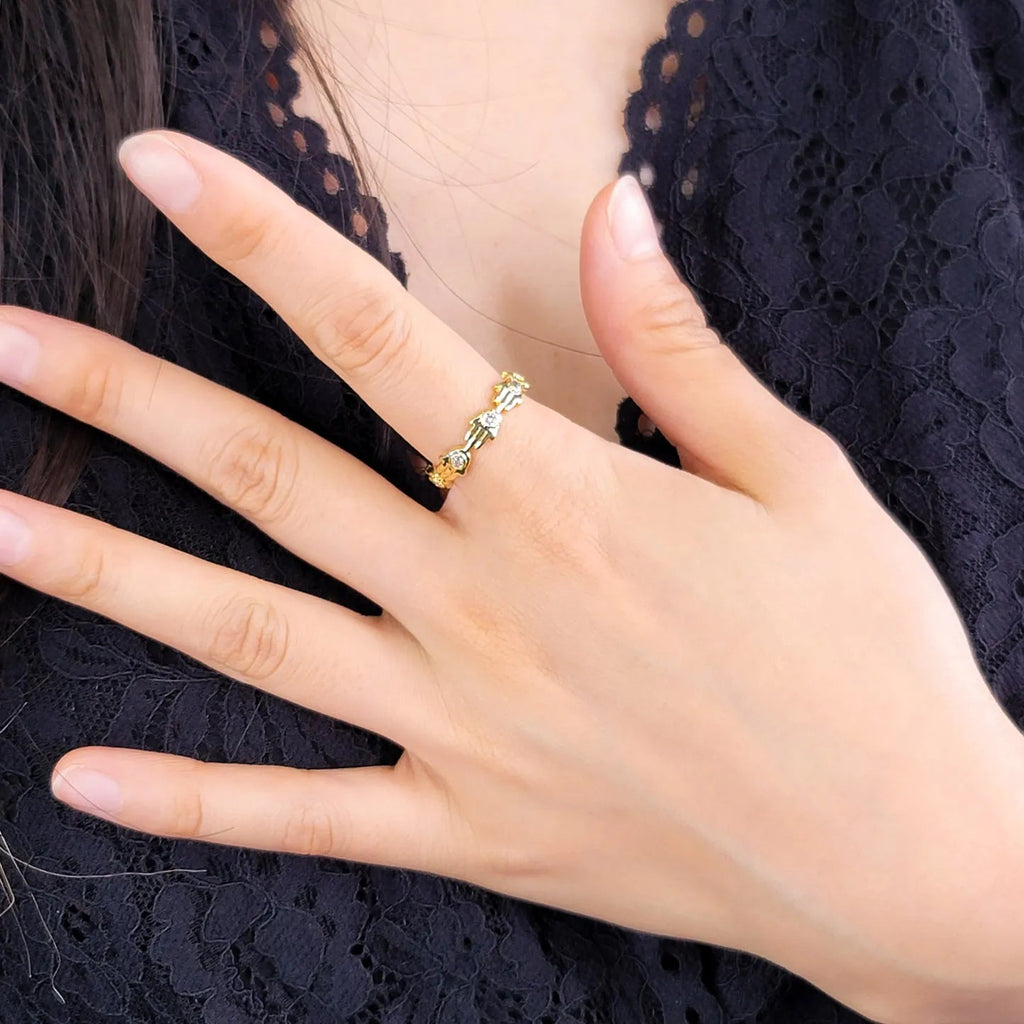 Gold Hamsa Ring One Size Fits Most - Heritage - Boutique.com