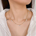Gold Hanging Gem Necklace Water Resistant - Heritage - Boutique.com