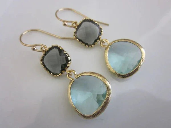 Gold Prasiolite Crystal Earrings - Heritage - Boutique.com