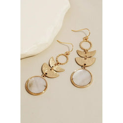 Gold Seashell Dangling Earrings - Heritage-Boutique.com