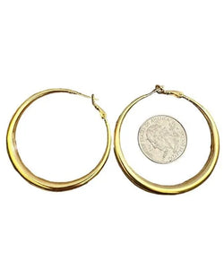 Gold Tapered Hoop Earrings - Heritage-Boutique.com