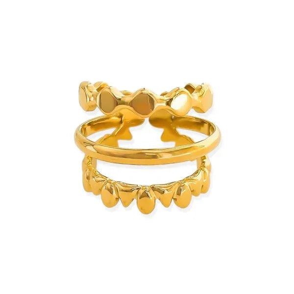 Gold Triple Layer Ring - Heritage - Boutique.com