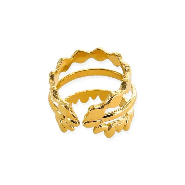 Gold Triple Layer Ring - Heritage - Boutique.com