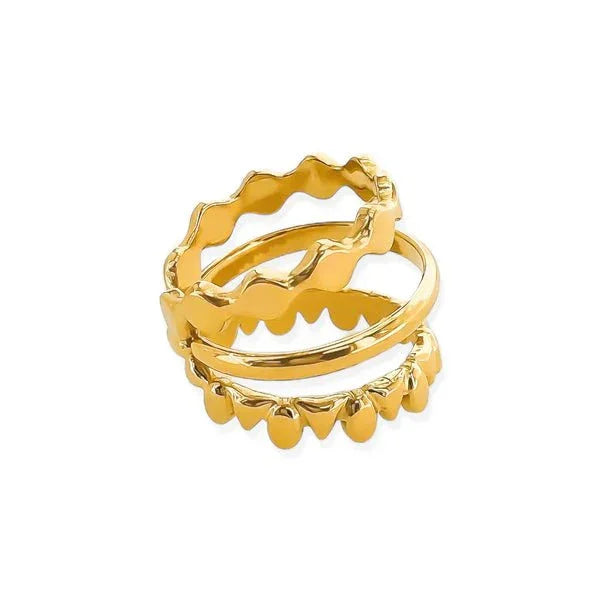 Gold Triple Layer Ring - Heritage - Boutique.com