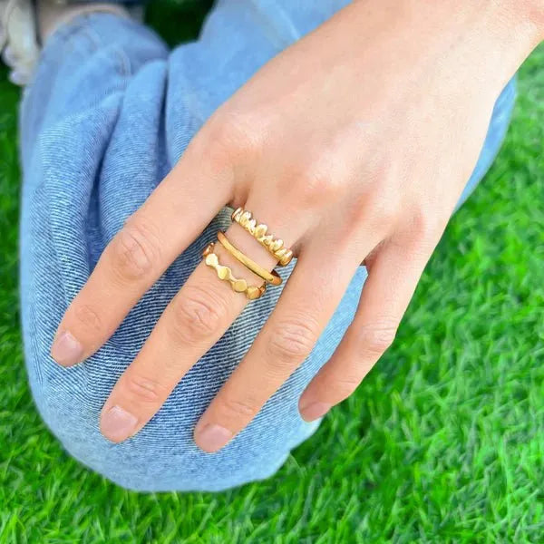 Gold Triple Layer Ring - Heritage - Boutique.com
