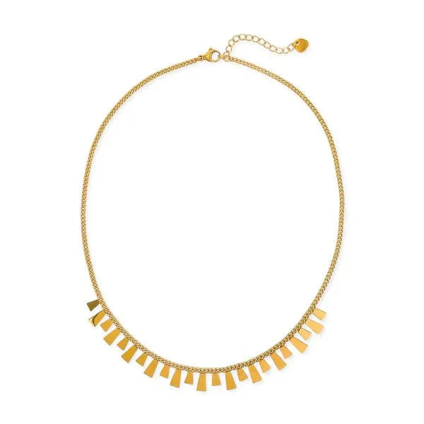 Gold Water Resistant Dangling Charm Necklace - Heritage - Boutique.com