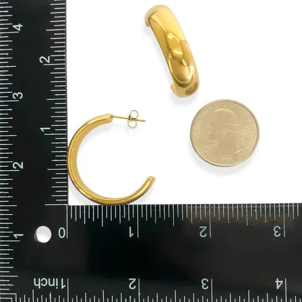Gold Water Resistant Earrings - Heritage-Boutique.com
