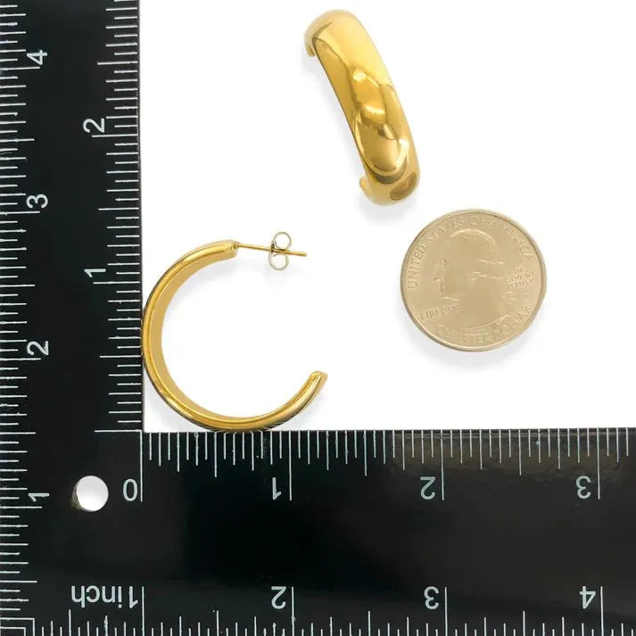 Gold Water Resistant Earrings - Heritage-Boutique.com