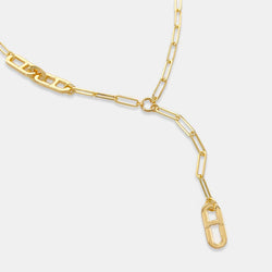 Gold Lariat Chain Necklace