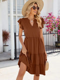 Golden Coast Tiered Midi Dress - Heritage - Boutique.com