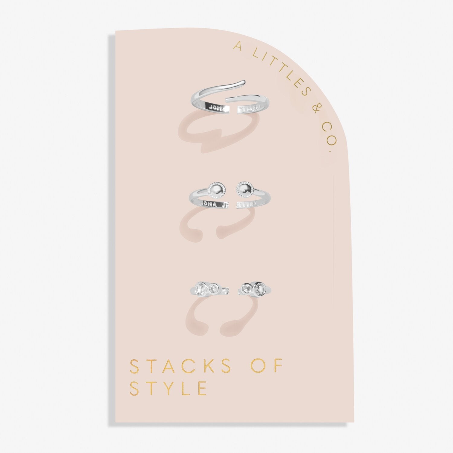 Golden Hour Crystal Stacking Ring Set - Heritage-Boutique.com