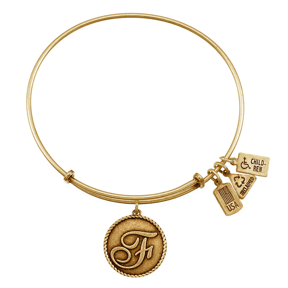 Wind and Fire Gold "Love Letters" Initial Bracelet