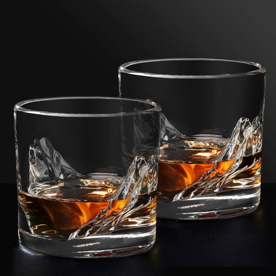 LIITON Grand Canyon 4-Piece Crystal Bourbon Whiskey Glass Set
