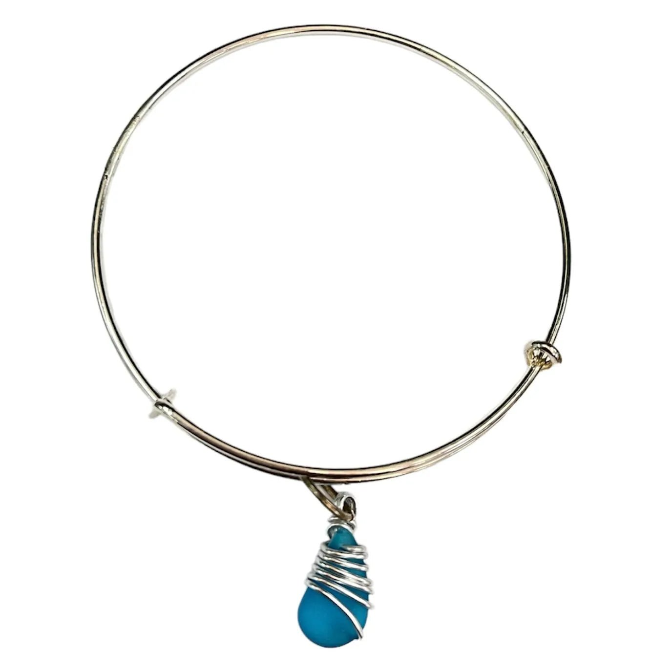 Handmade Beach Glass Bangle Bracelet - Heritage - Boutique.com