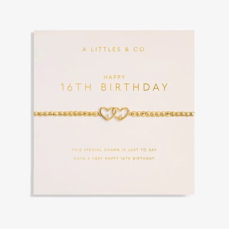 Happy 16th' Bracelet in Gold - Tone Plating - Heritage - Boutique.com