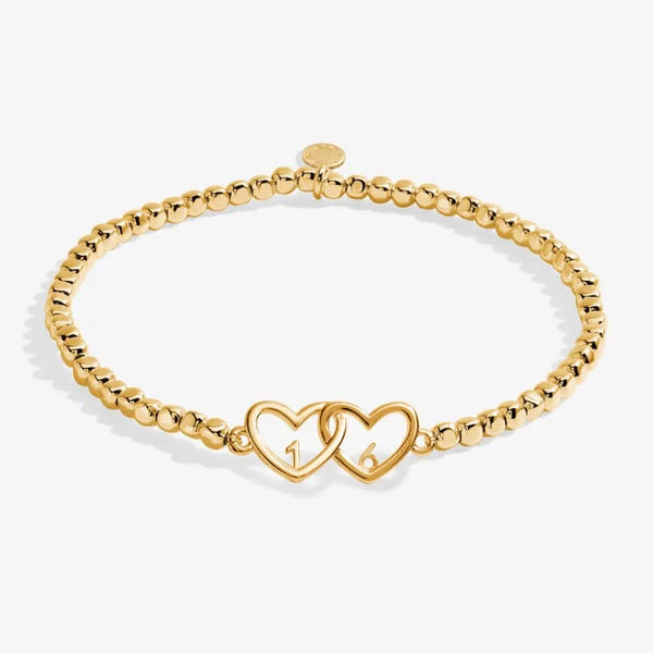 Happy 16th' Bracelet in Gold-Tone Plating - Heritage-Boutique.com