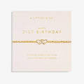 ‘Happy 21st' Bracelet in Gold - Tone Plating - Heritage - Boutique.com