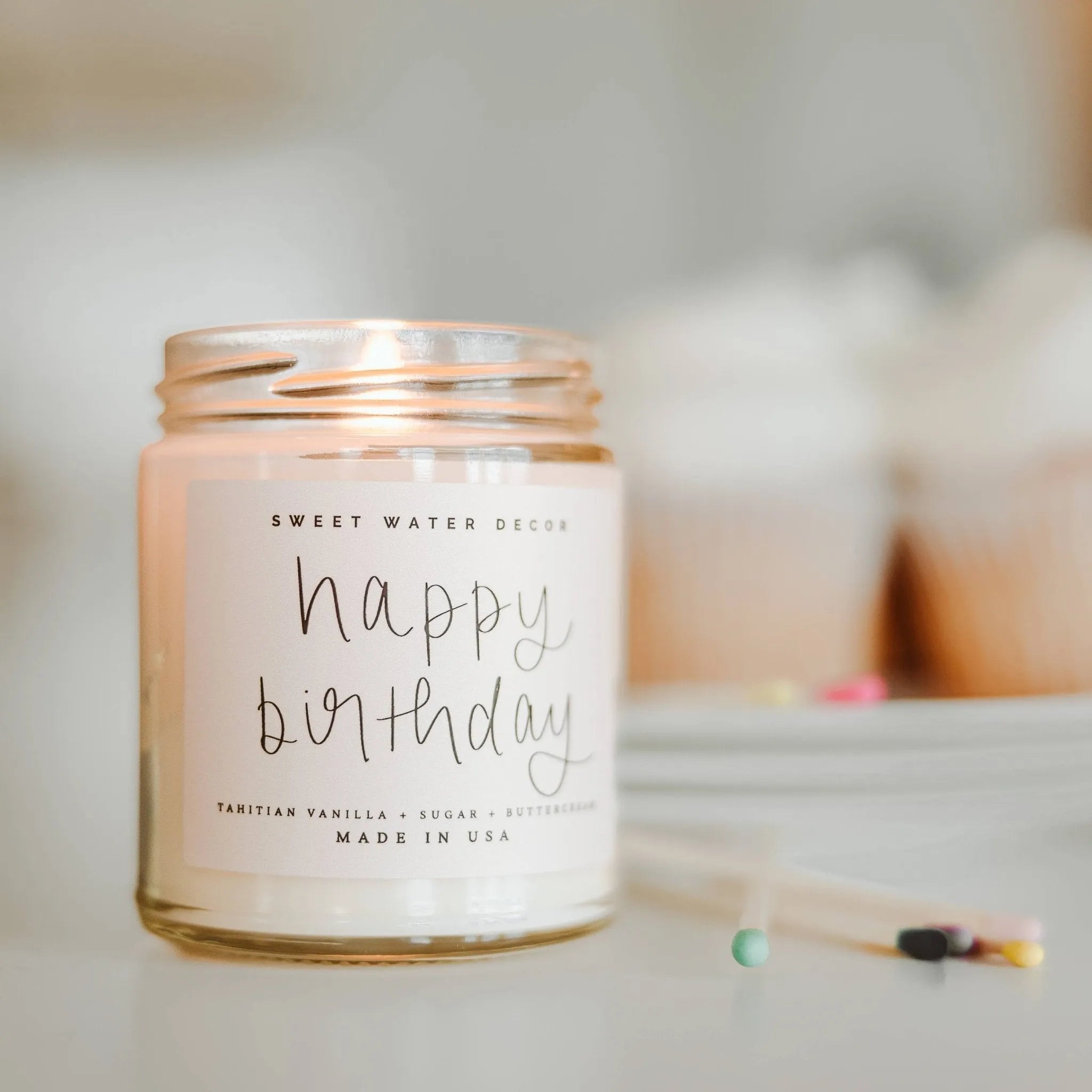 Happy Birthday 9 oz Soy Candle - Home Decor & Gifts - Heritage - Boutique.com