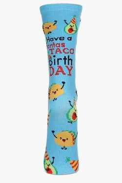 Have a FantasTACO Birthday Socks - Heritage-Boutique.com