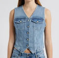 HIDDEN JEANS Rebel Regular Fitted Denim Vest By Hidden Jeans - Heritage - Boutique.com