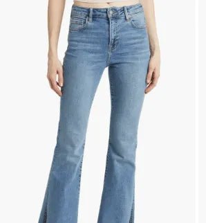 HIDDEN Medium Blue Mid Rise Slit Raw Hem - Heritage - Boutique.com