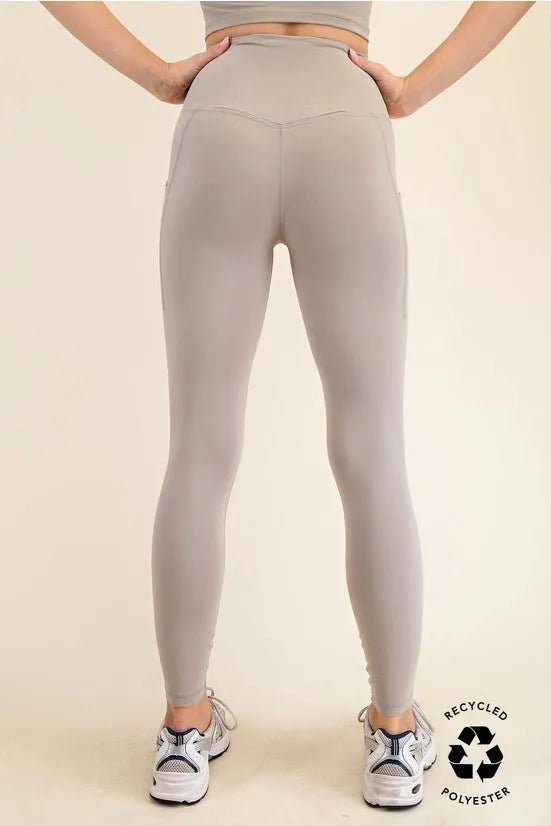 High Rise Buttery Soft Yoga Pants with Pockets - Heritage - Boutique.com